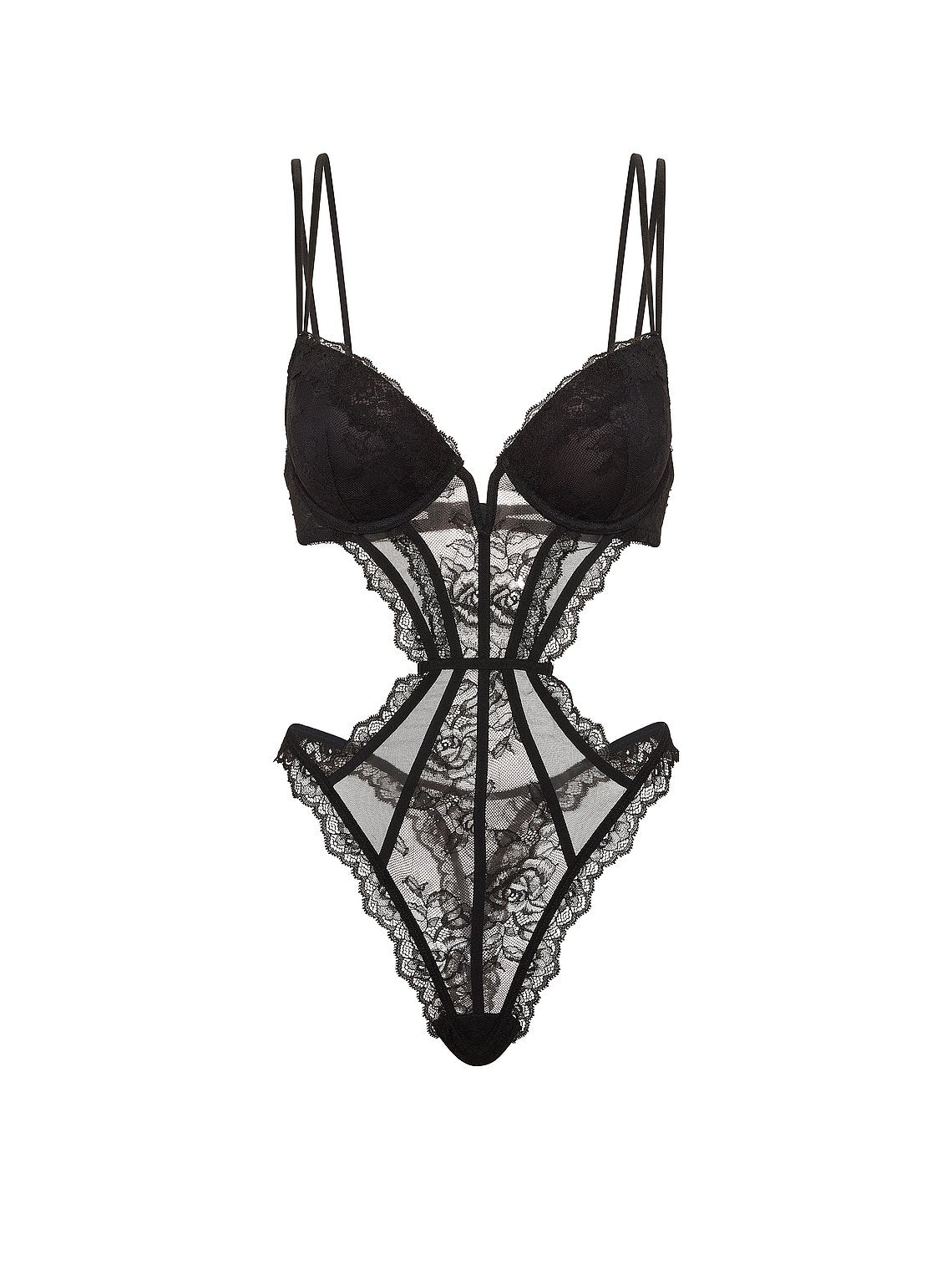 Midnight Romance Lace Babydoll & Panty Set