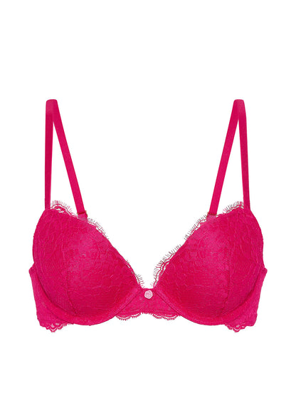 Elegant Eyelash Lace Plunge Bra