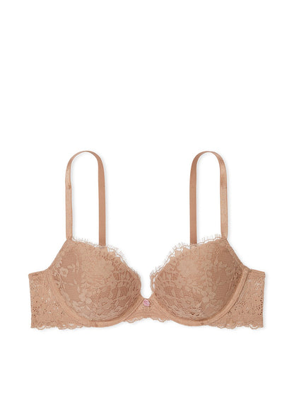 Elegant Eyelash Lace Plunge Bra