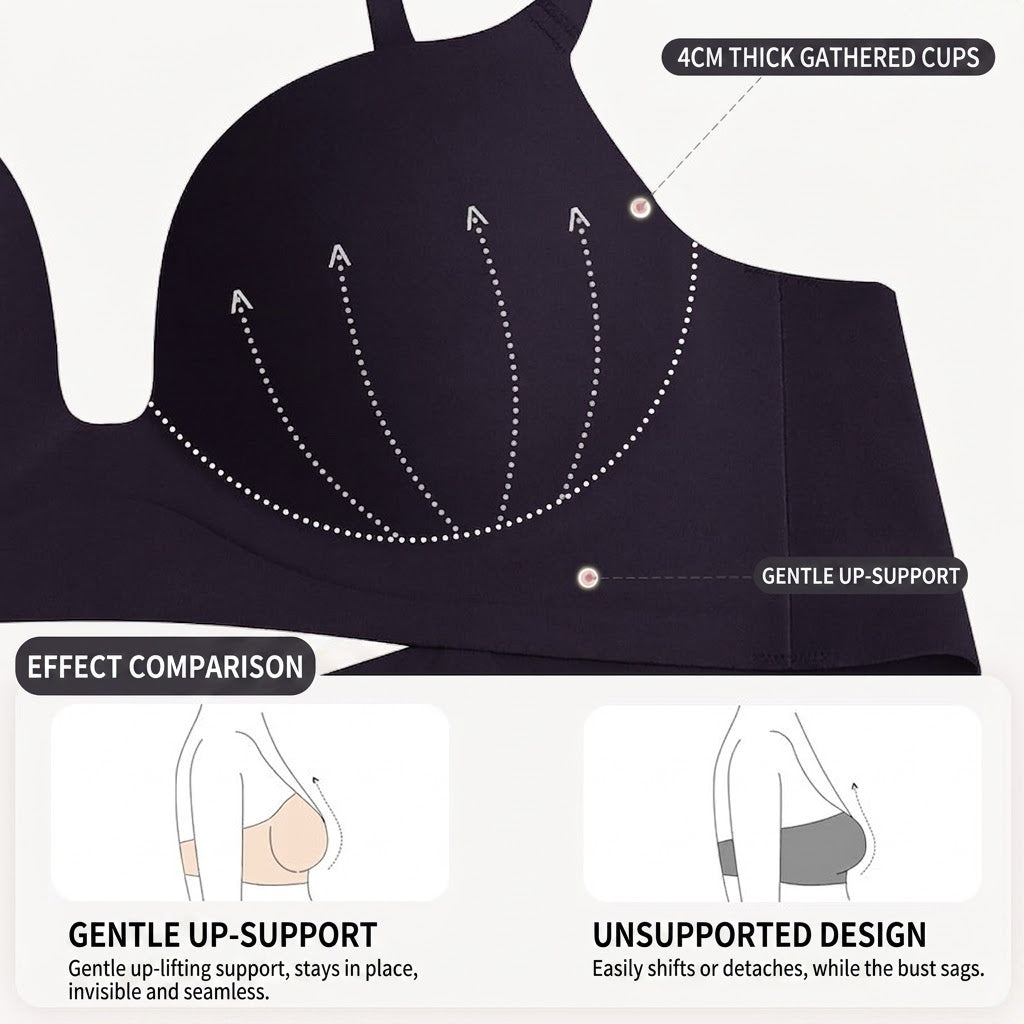 Paerlan Lycra Seamless Push-Up Bra - Instant Volume & Sculpting Fit