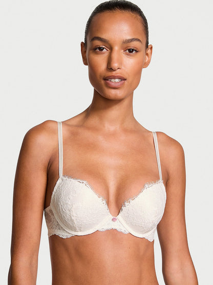 Elegant Eyelash Lace Plunge Bra