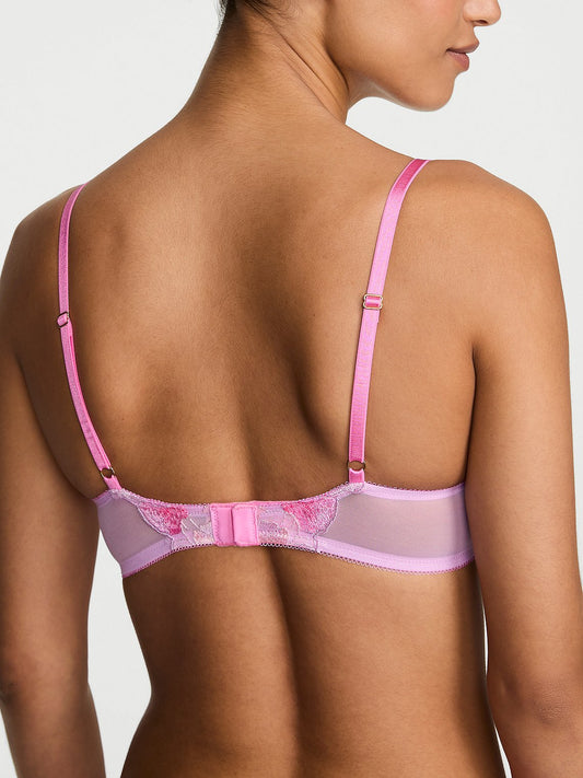 Watercolor Embroidery Push-Up Bra