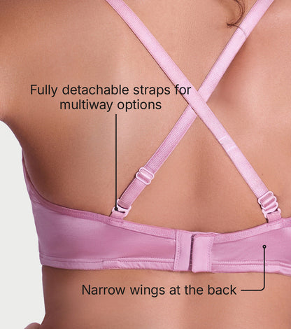 Sparkle Strap Satin Push-Up Bra