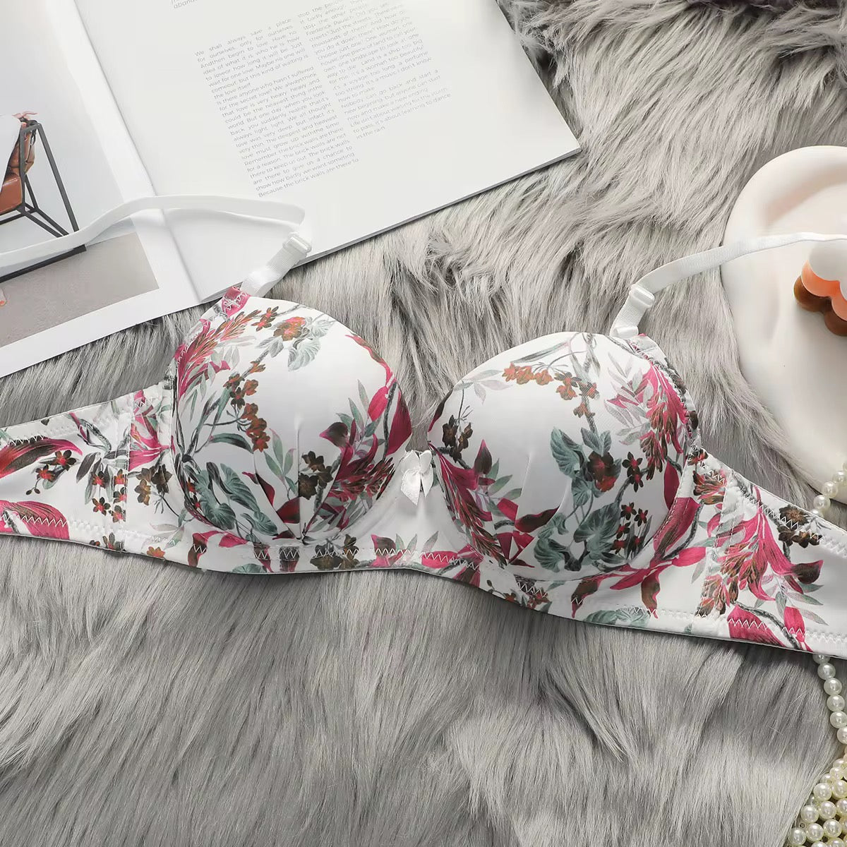 Tropical Bloom Floral Lingerie Set