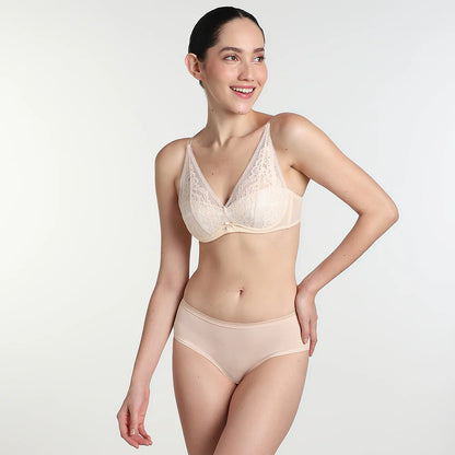 Mint Breeze Full-Coverage Lace Bra
