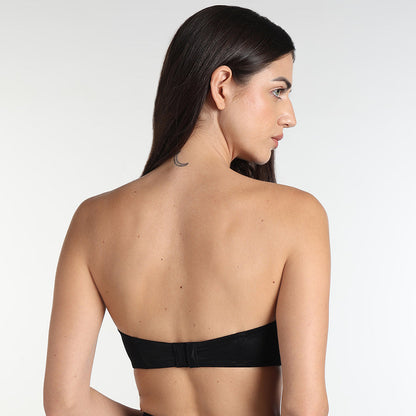 Red Carpet Padded Wired Half Cup Low Coverage Strapless Bra - Beige