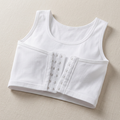 Seamless Adjustable Side Hook Chest Binder Bra (chyham9765)