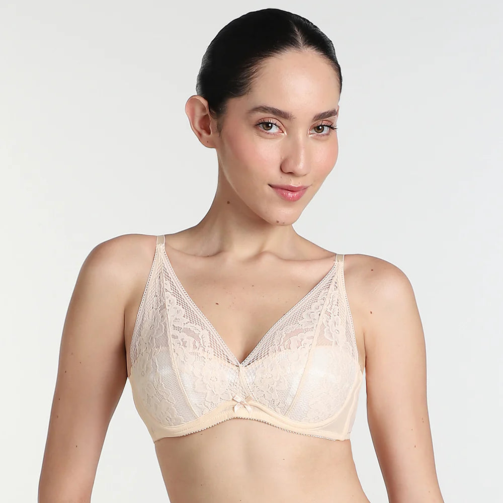 Mint Breeze Full-Coverage Lace Bra