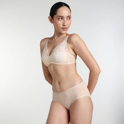 Mint Breeze Full-Coverage Lace Bra