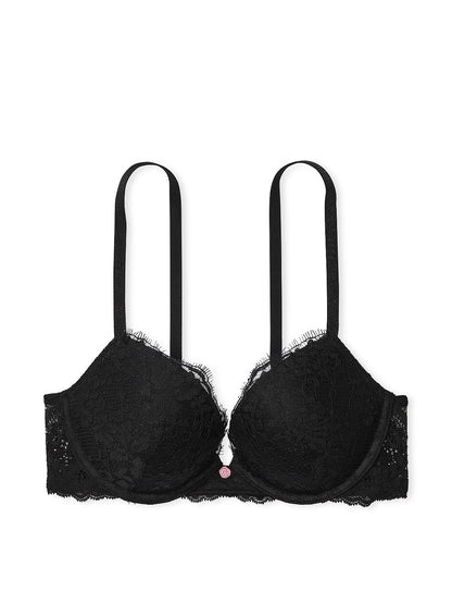 Elegant Eyelash Lace Plunge Bra