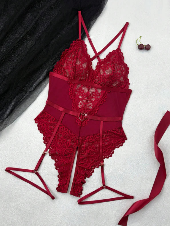 Sheer Lace Bodysuit Lingerie