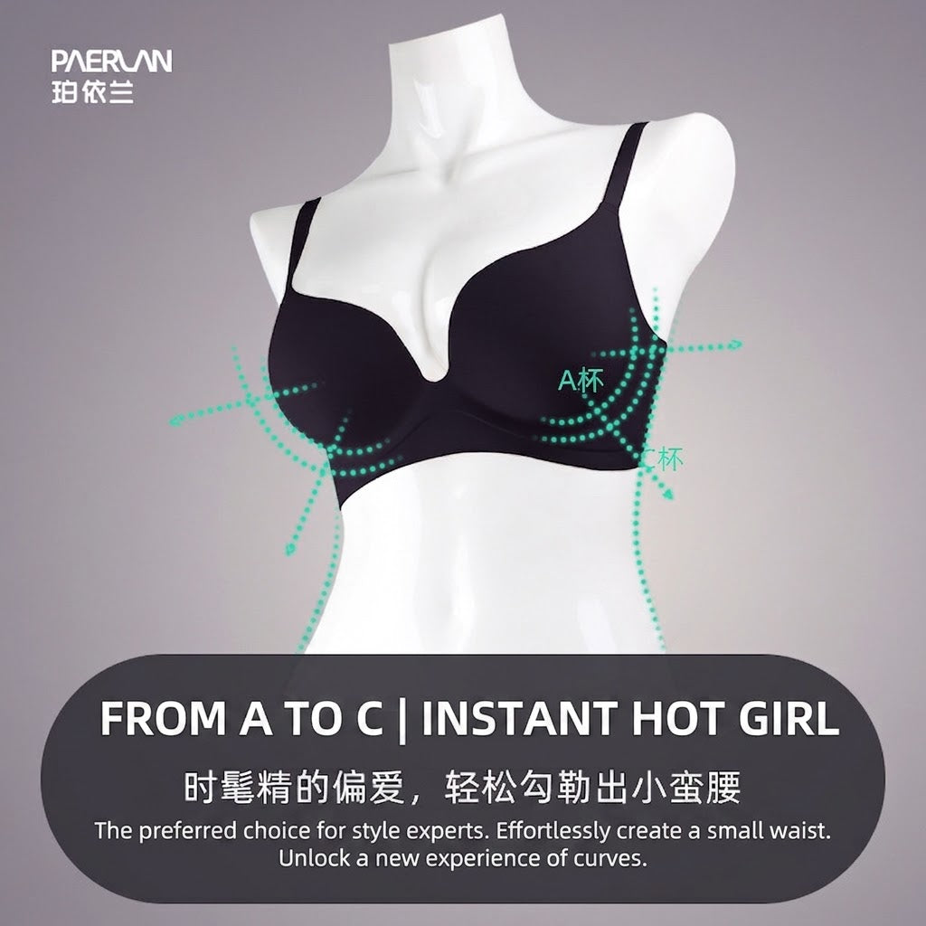 Paerlan Lycra Seamless Push-Up Bra - Instant Volume & Sculpting Fit